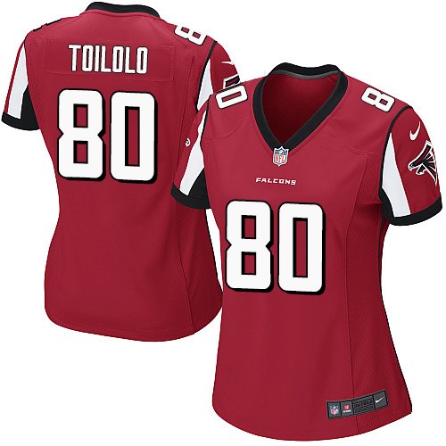 Women's Game Levine Toilolo Nike Jersey Red Home - #80 NFL Atlanta Falcons
